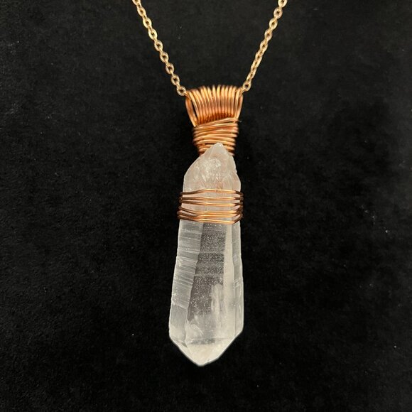 Natural XL Double Terminated Lemurian Quartz Pendant (Reiki Infused) - Picture 1 of 3